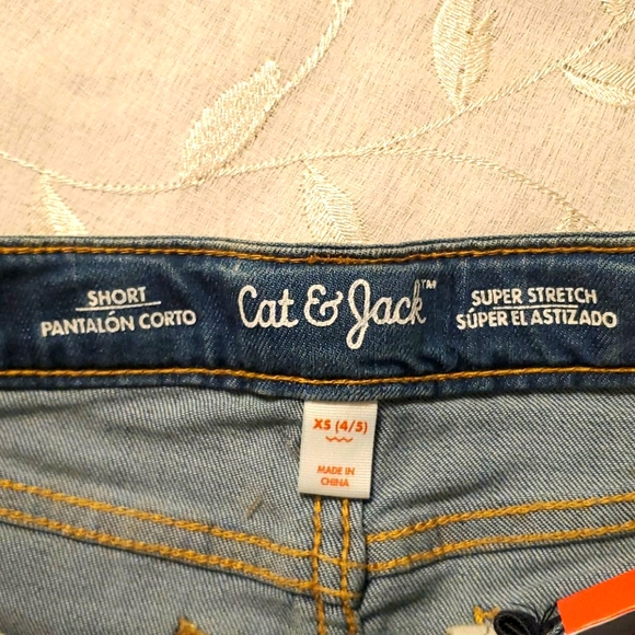 NWT Cat & Jack Denim Shorts with Lace Trim | Girls XS (4/5) - Picture 7 of 7